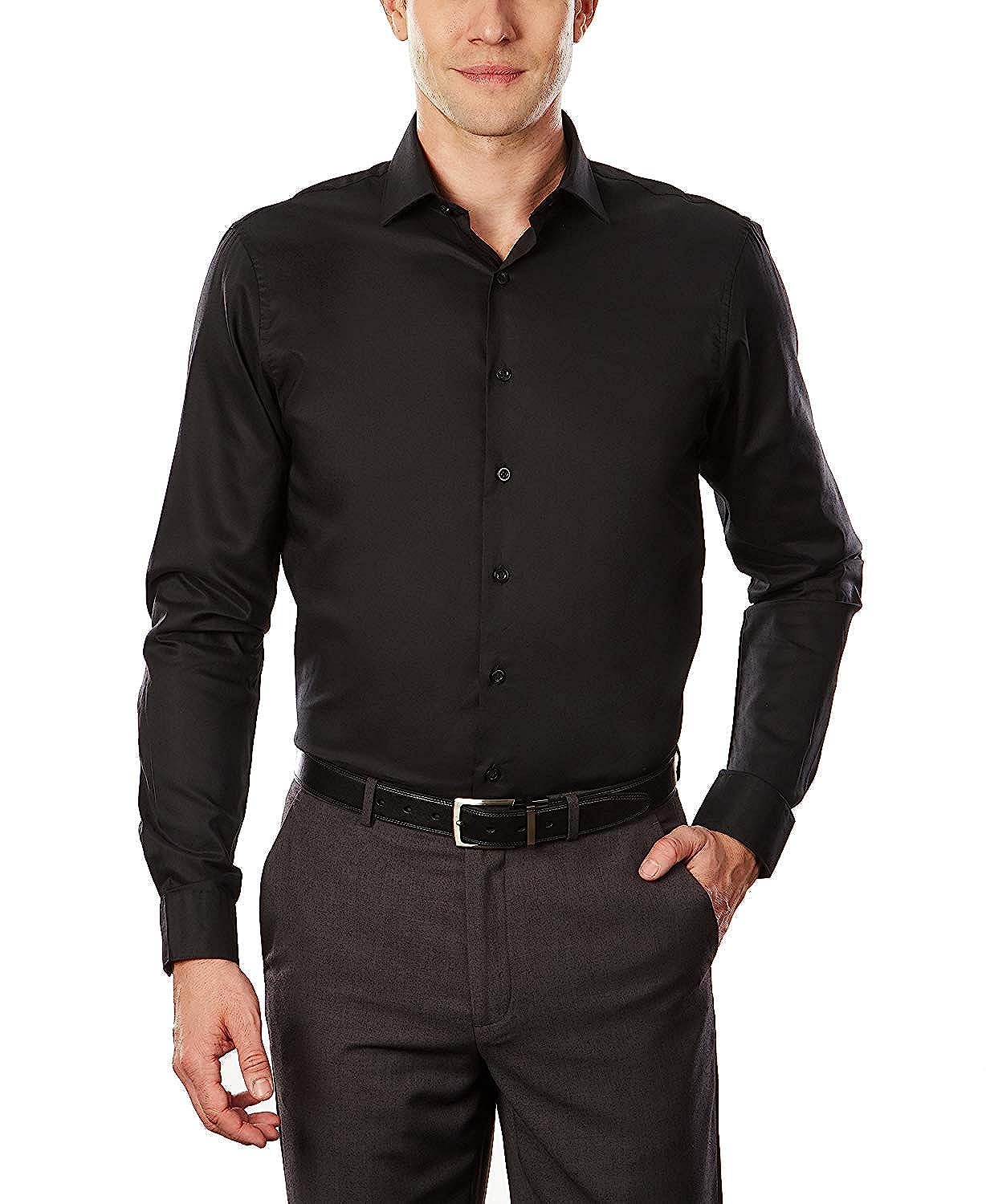 HOTKenneth Cole Unlisted Men's Slim Fit Solid Dress Shirt - Amazon Exclusive