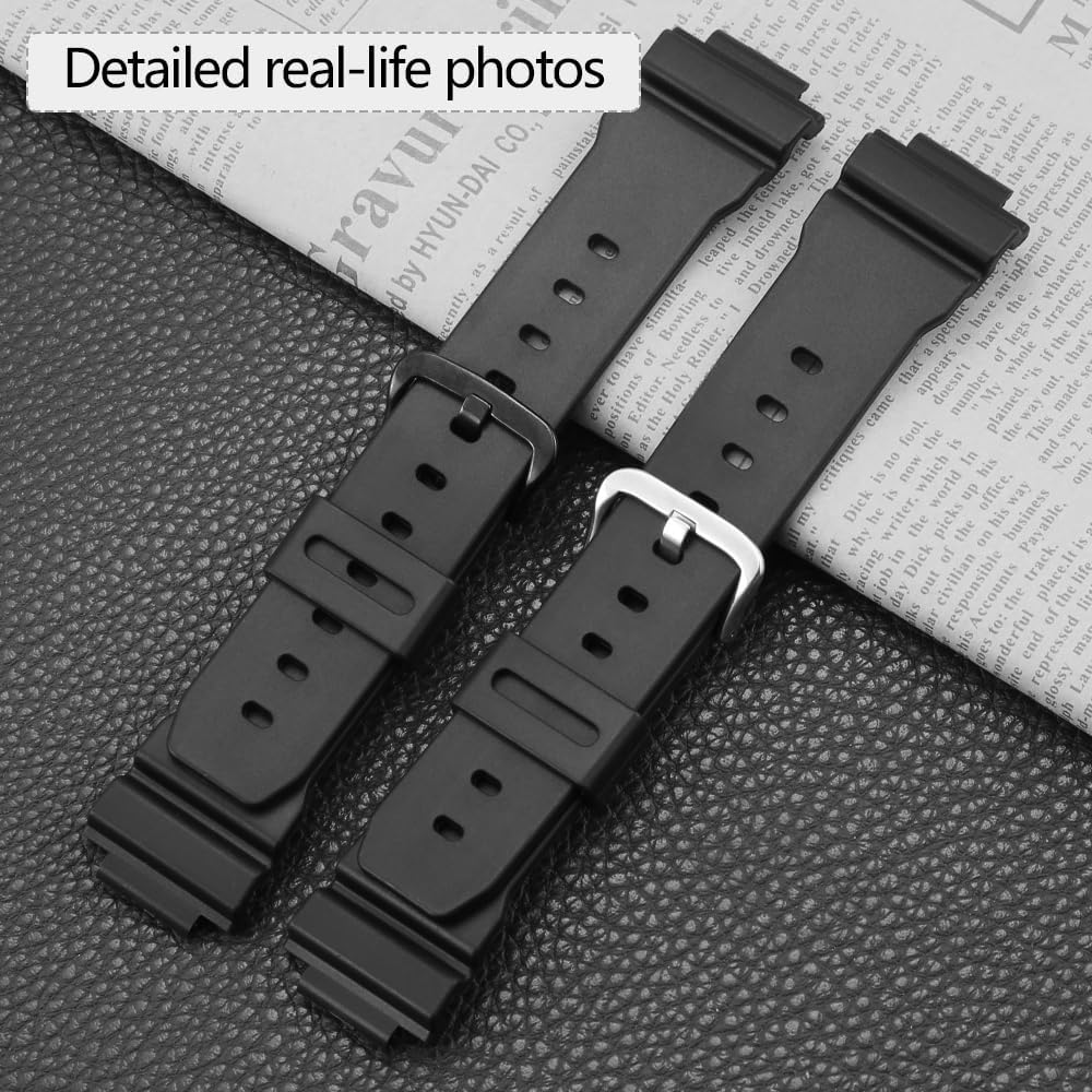 HOTReplacement Band Compatible with Casio 3232 DW9052 Men’s 200M WR Strap DW-9052 DW-004C DW-6900 GW-6900 G-2200 G-2210 Resin Bracelet 71606395