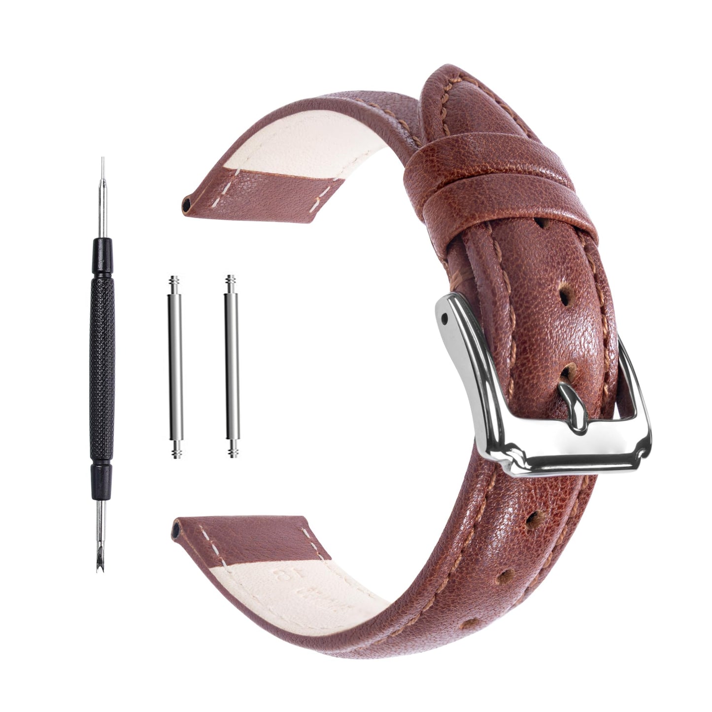 HOT14mm 16mm 18mm 20mm 22mm Calf Leather Watch Band, Extra Soft Watch Strap for Men Women