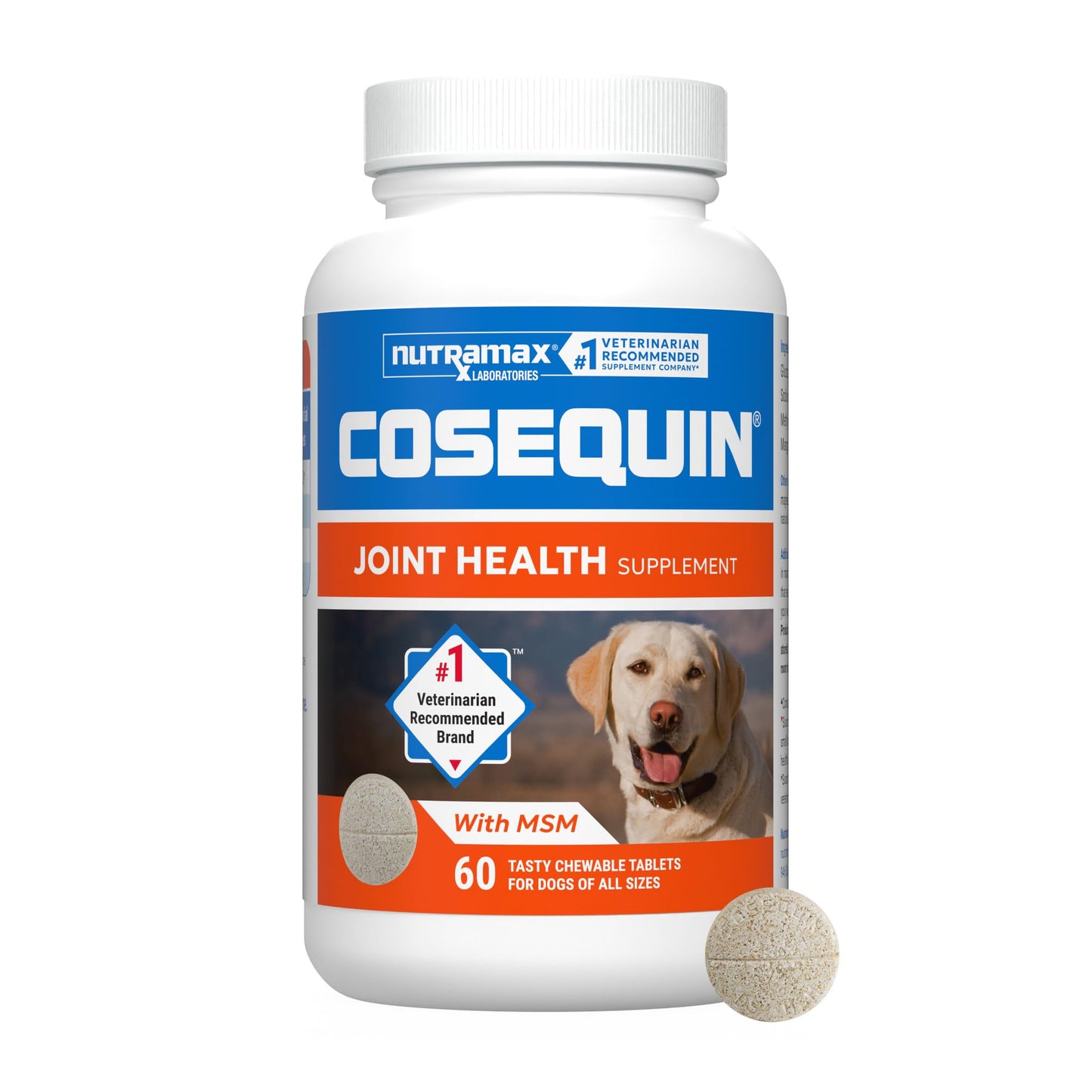 HOTNutramax Cosequin for Dogs Joint Health Supplement, Contains Glucosamine for Dogs, Plus Chondroitin and MSM, Supports Healthy Joints, For All Breeds and Sizes, Chewable Tablets, 132 Count