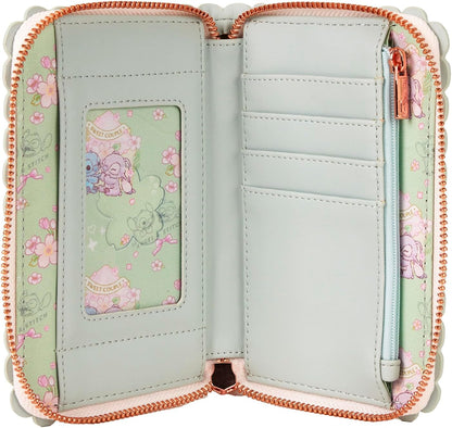 HOTLoungefly Disney Cute Stitch Cherry Blossom Zip Around Wallet