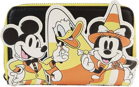 HOTLoungefly Disney Mickey and Friends Candy Corn Zip Around Wallet