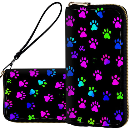 HOTWristlet Wallets for Women,Ladies Women's Wallet,Clutch Purses for Female Leather Large Capacity Credit Card Holder with Zipper Slim Cute Coin Pocket,RFID Blocking,Glitter Green Dragon