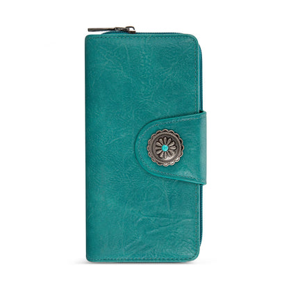 HOTMontana West Women's Wallets Western Sunflower Wallet Women Large Capacity Credit Card Wallet Ladies Female Bifold Clutch Wallets with ID Window and Coin Purse