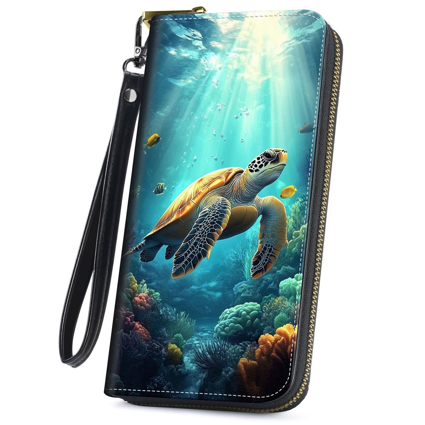 HOTCute Wallets for Women Girls, Large Capacity PU Leather RFID Blocking Clutch Purse with Wristlet
