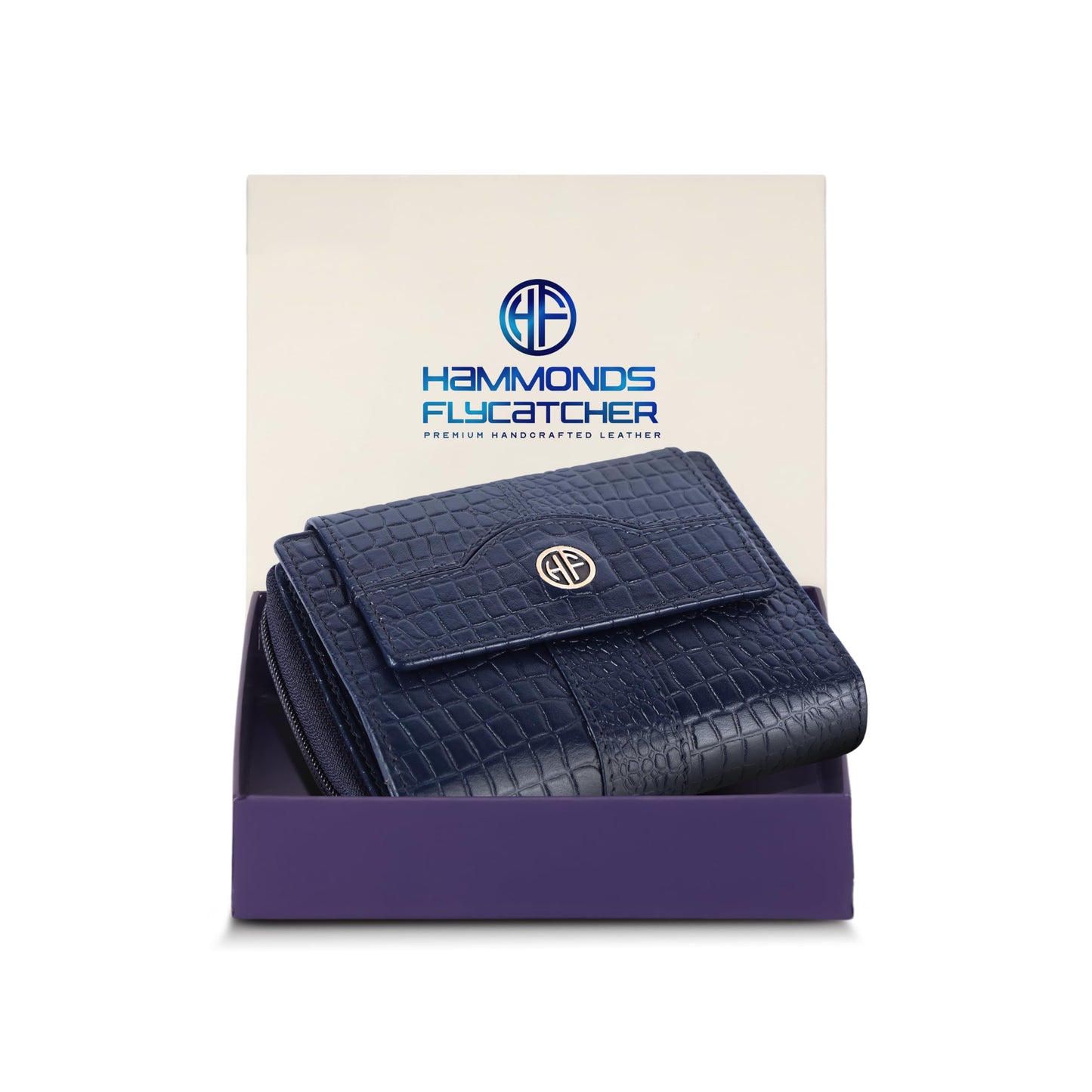 HOTHAMMONDS FLYCATCHER Wallet for Women - Genuine Leather Ladies Wallet - 14 Card Slots - RFID Protection - 3 ID Card Slots -RFID Wallet women -Daily Use, Women Money Purse - Blazing Brown