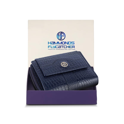 HOTHAMMONDS FLYCATCHER Wallet for Women - Genuine Leather Ladies Wallet - 14 Card Slots - RFID Protection - 3 ID Card Slots -RFID Wallet women -Daily Use, Women Money Purse - Blazing Brown