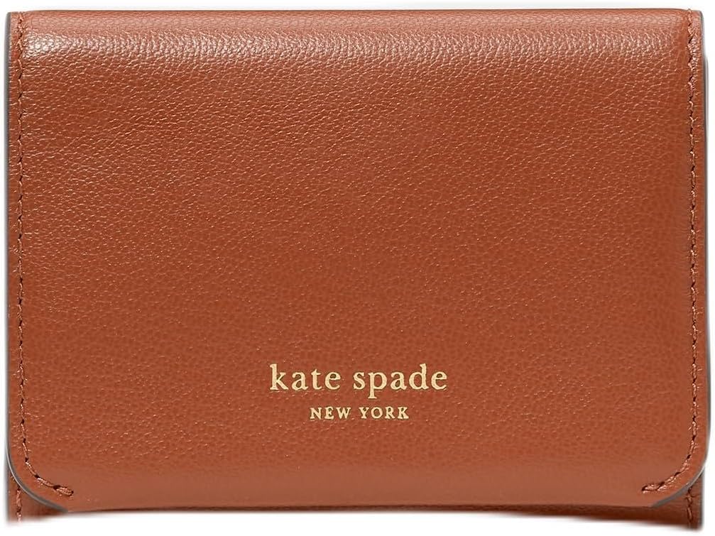 HOTkate spade new york Halo Glazed Leather Card Case Trifold Wallet