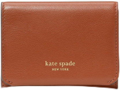 HOTkate spade new york Halo Glazed Leather Card Case Trifold Wallet