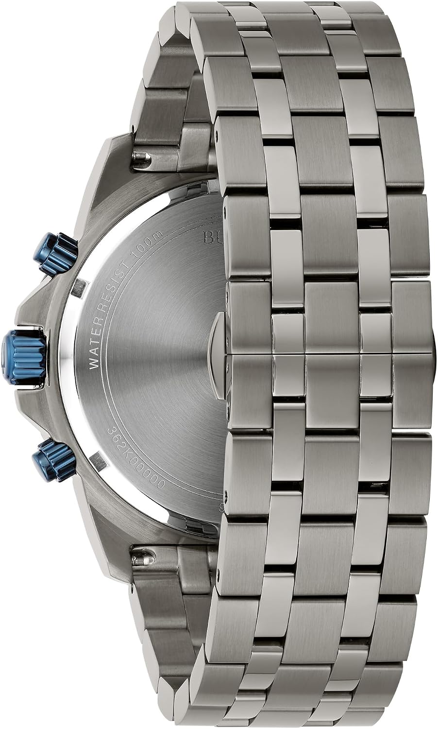 HOTBulova Men's Marine Star 'Series A' Gray IP Stainless Steel with Blue Accents Chronograph Quartz Watch, 4mm Style: 98B411