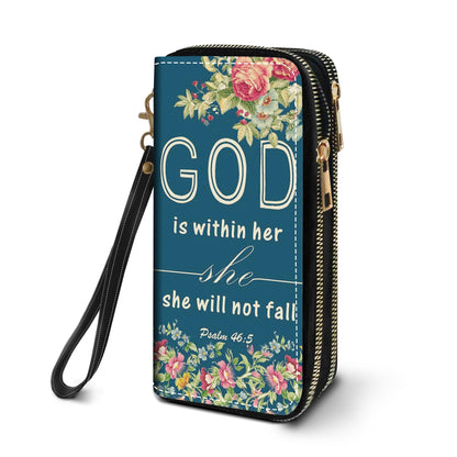 HOTWomen's Large Capacity Wallet PU Leather Double Zipper Clutch Purse Multifunctional Wallet with Removable Wristlet Strap for Smart Phone/Coin/Card/Cash, Flower Butterfly