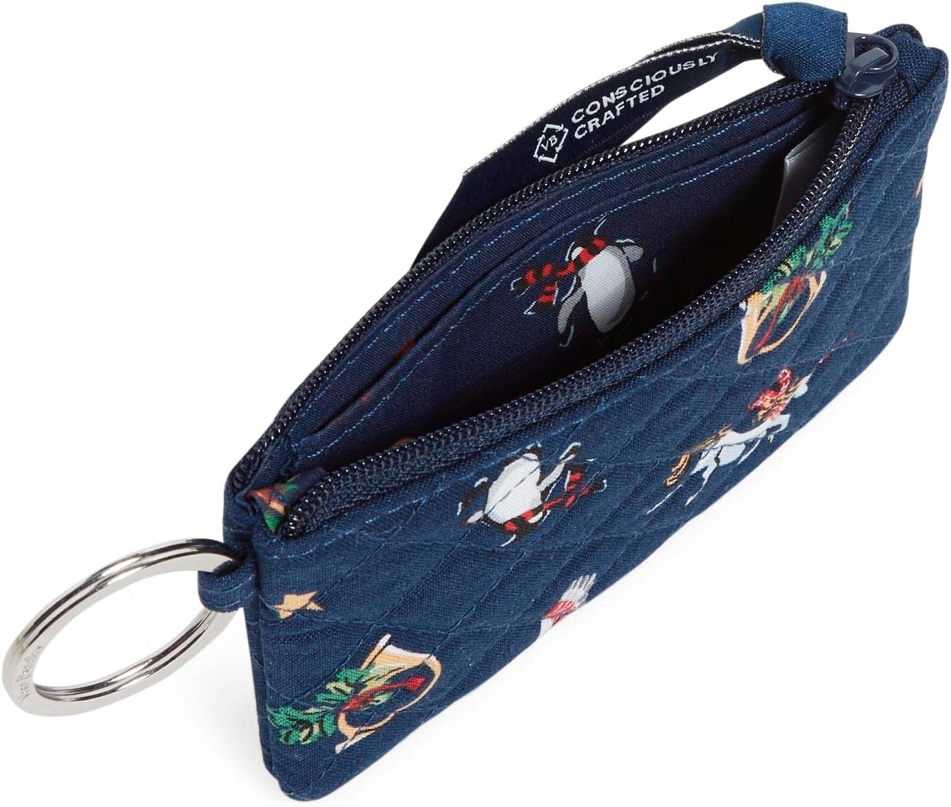 HOTVera Bradley Women's Cotton Zip ID Case Wallet