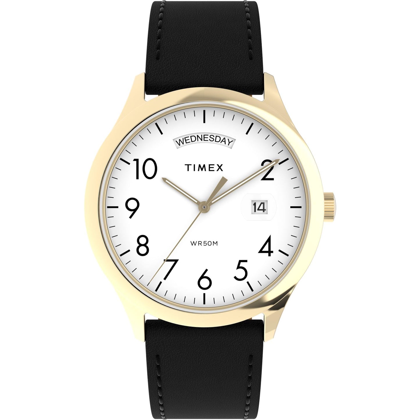 HOTTimex Men's Modern Easy Reader 40mm Watch - Black Strap White Dial Silver-Tone Case