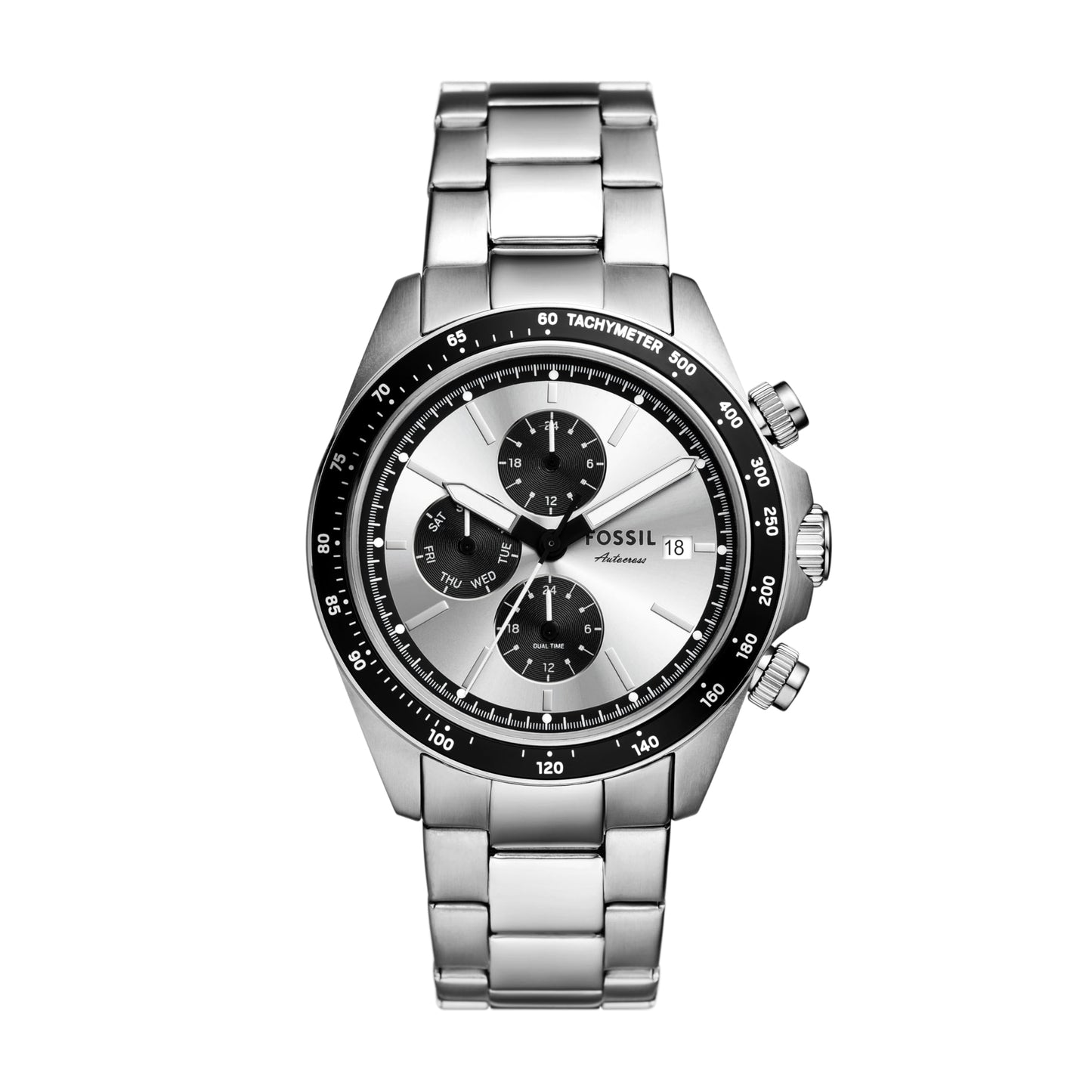 HOTFossil Men's Watch, Autocross Multifunction Stainless Steel Watch for Men