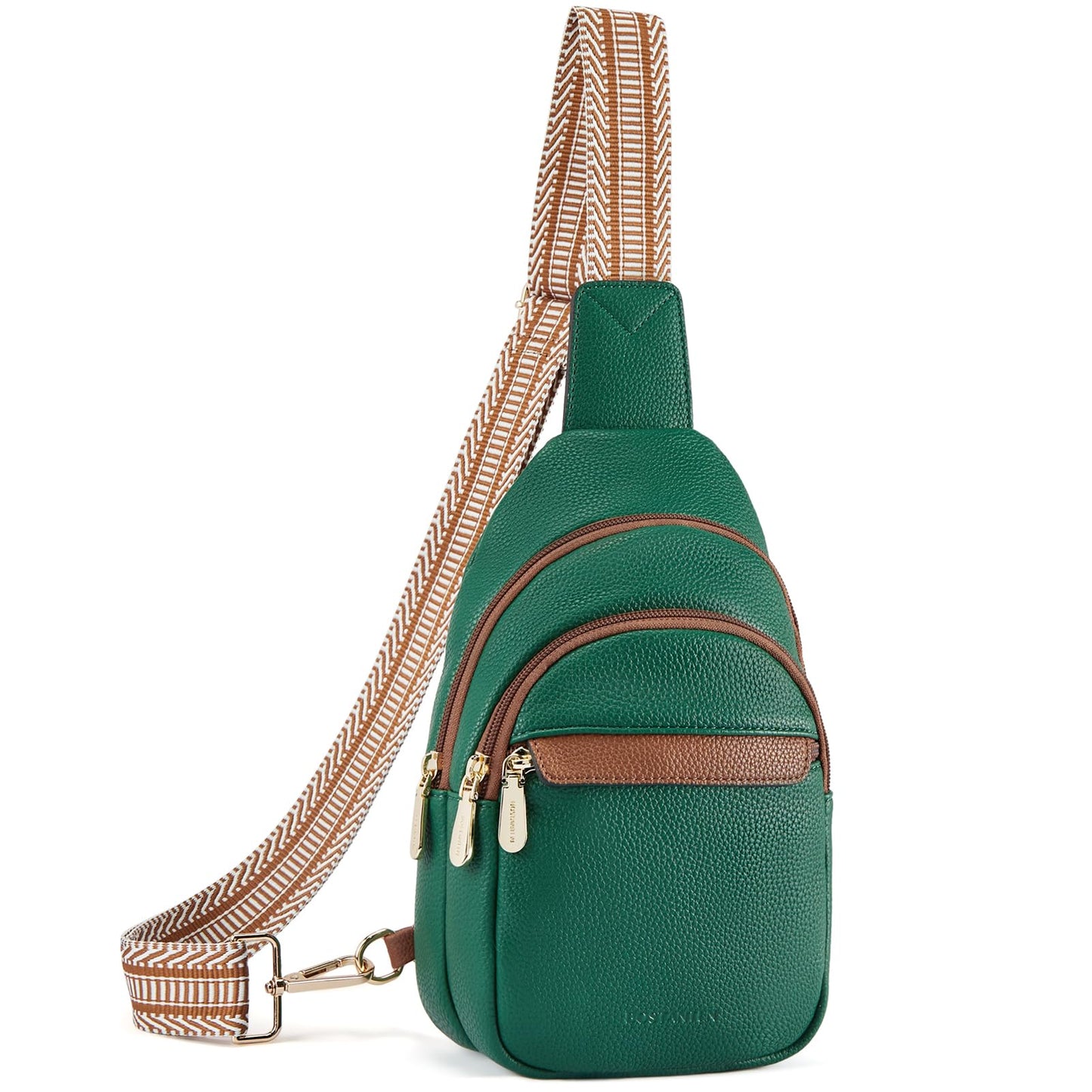 HOTBOSTANTEN Sling Bag for Women Leather Crossbody Bags Fanny Pack Chest Bag for Travel