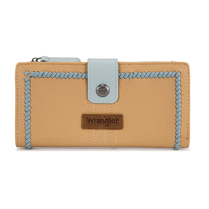HOTMontana West X Wrangler Wallets for Women Ladies Female Bifold Card Cases Money Organizer Minimalist Travel Wallet with Rfid Lining and ID Window