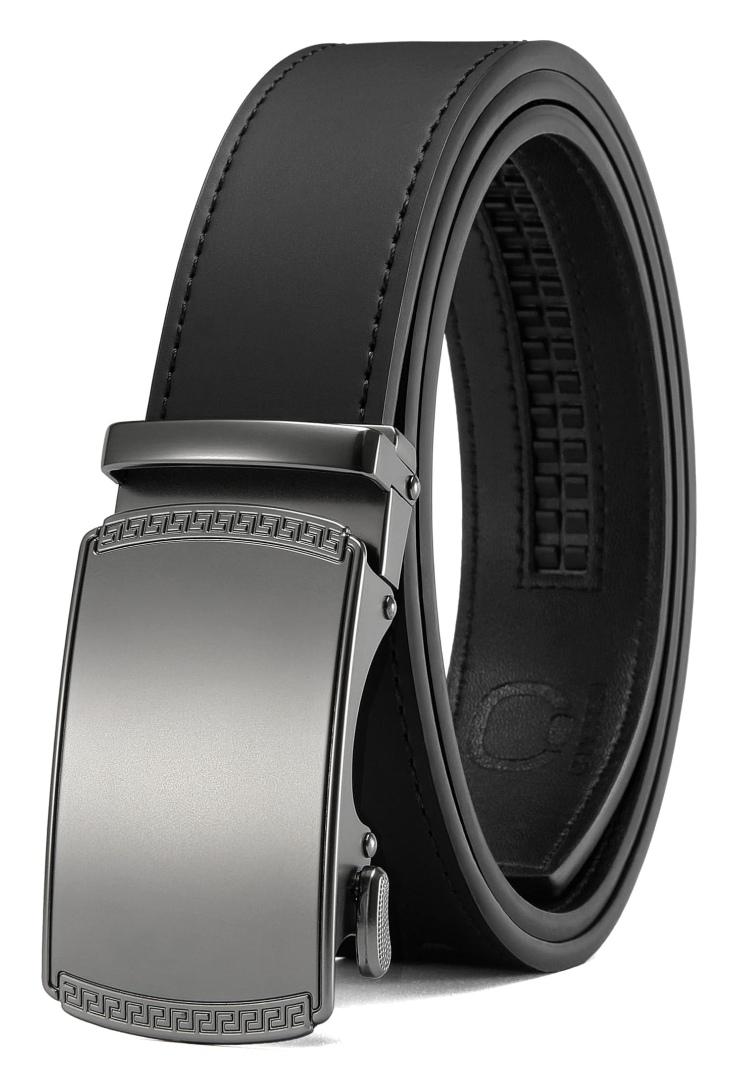 HOTCHAOREN Mens Belt Leather Ratchet Belt - Customizable Fit, Effortless Style (35mm)
