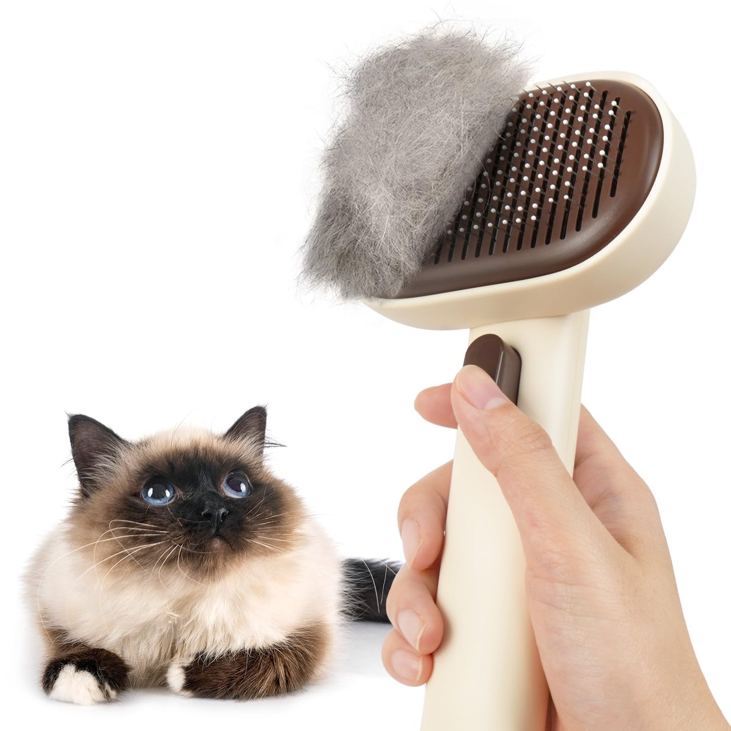 HOTAumuca Cat Brush for Shedding, Cat Brushes for Indoor Cats, Cat Brush for Long or Short Haired Cats, Cat Grooming Brush Cat Comb for Kitten Rabbit Massage Removes Loose Fur