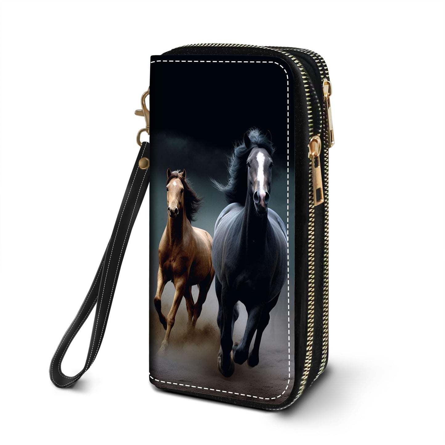 HOTWomen's Large Capacity Wallet PU Leather Double Zipper Clutch Purse Multifunctional Wallet with Removable Wristlet Strap for Smart Phone/Coin/Card/Cash, Floral Quotes Bible Verse Philippians 4-13