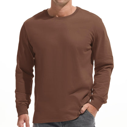 HOTVEIISAR Men's Heavy Weight Crew Neck T-Shirt Mens Premium Cotton Tee - Pre Shrunk S-3XL