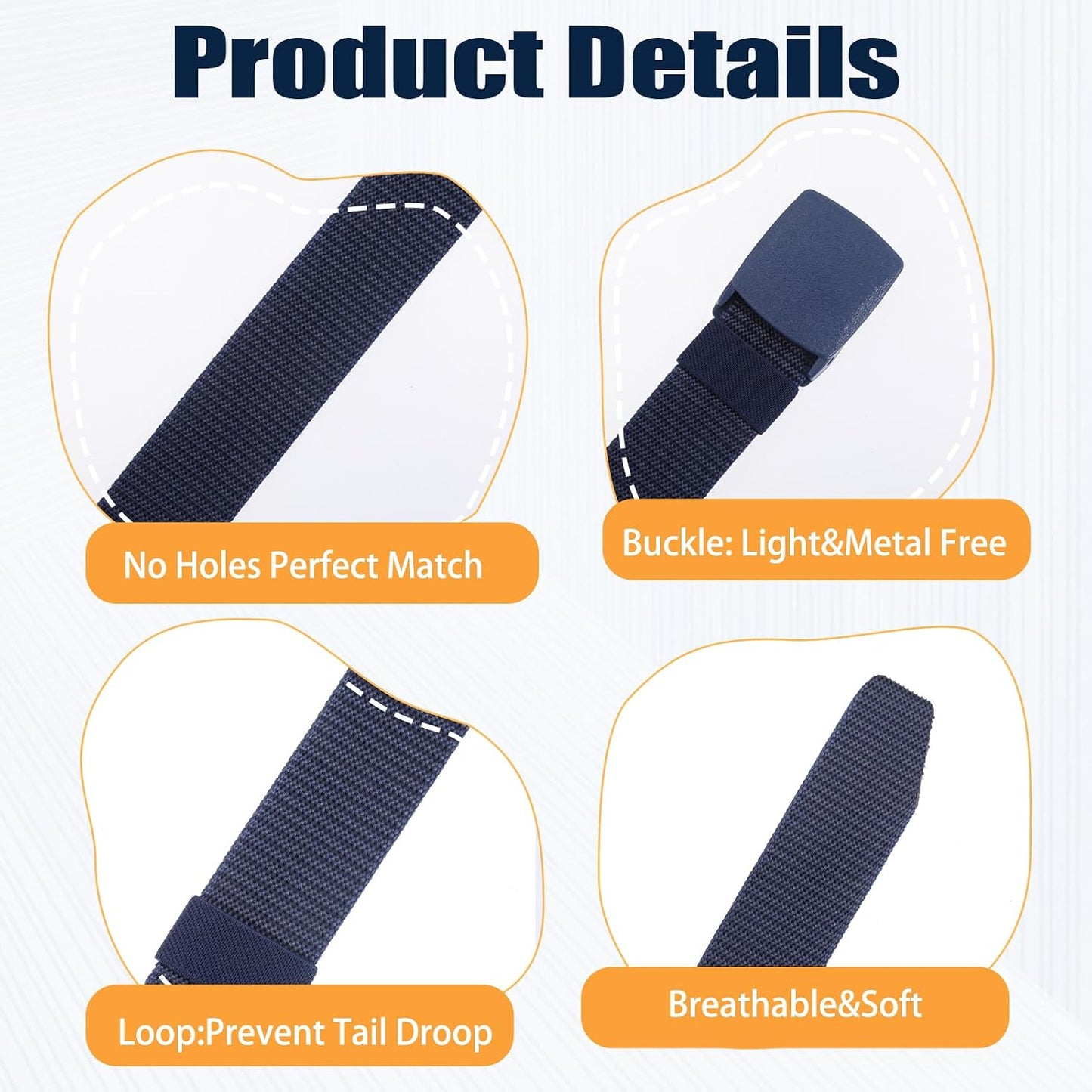 HOTsimarro Tactical 6-Pack Nylon Webbing Canvas Belt - Men & Women's Military, Outdoor, Hiking & Casual Belt