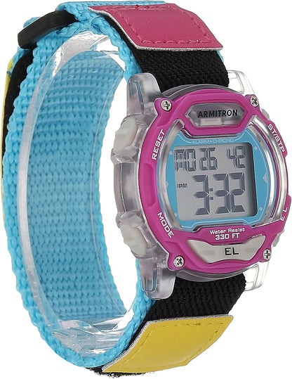 HOTArmitron Sport Unisex Digital Chronograph Nylon Strap Watch, 45-7004