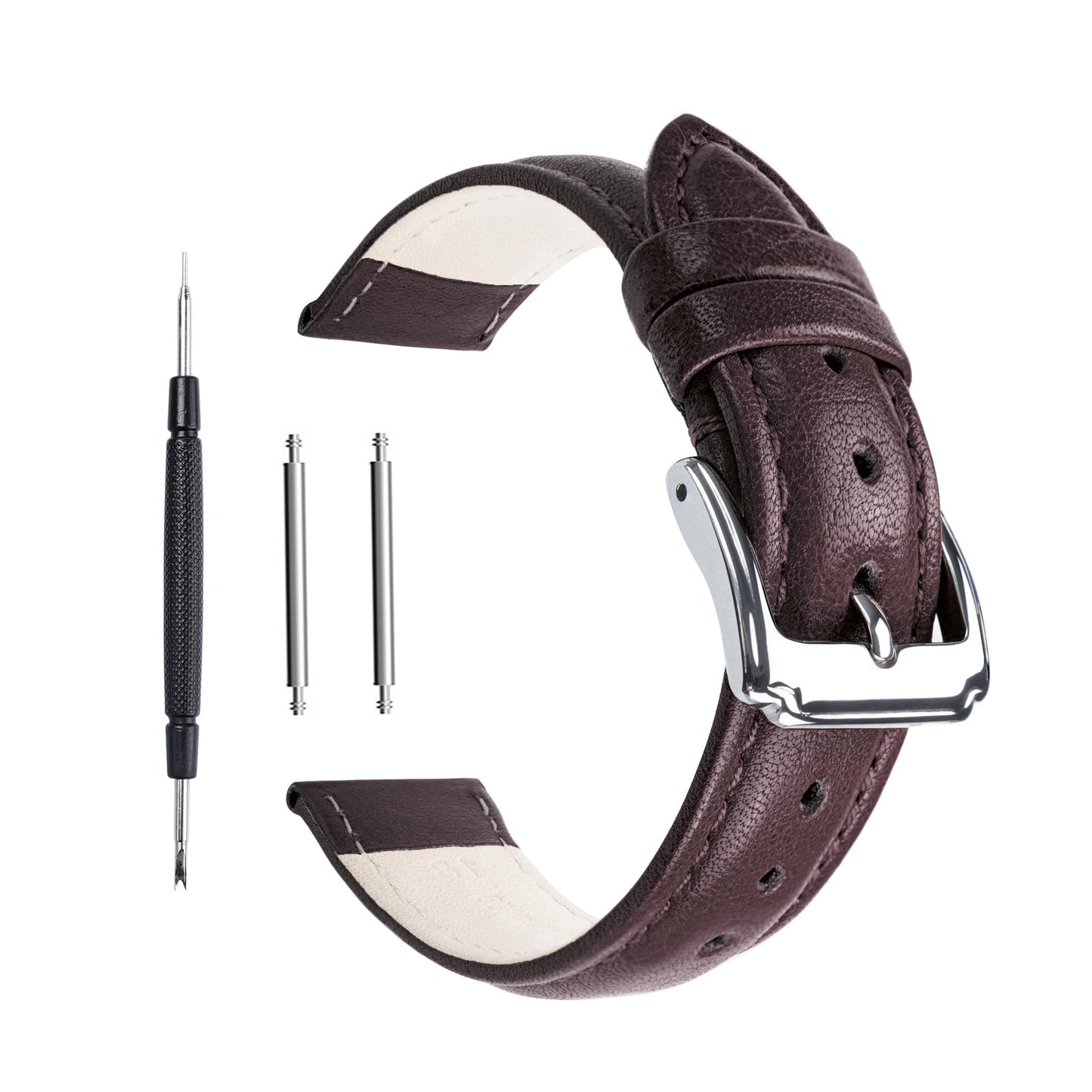HOT14mm 16mm 18mm 20mm 22mm Calf Leather Watch Band, Extra Soft Watch Strap for Men Women