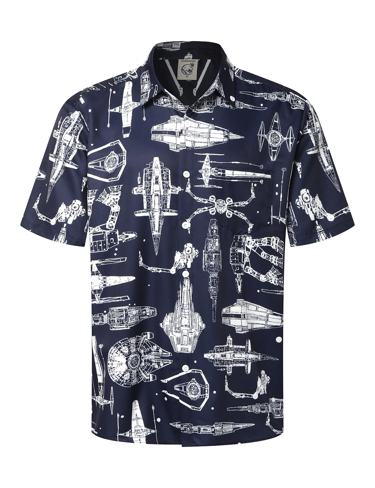 HOTHardaddy Men's Hawaiian Shirt Short Sleeves Printed Button Down Summer Beach Casual Shirts