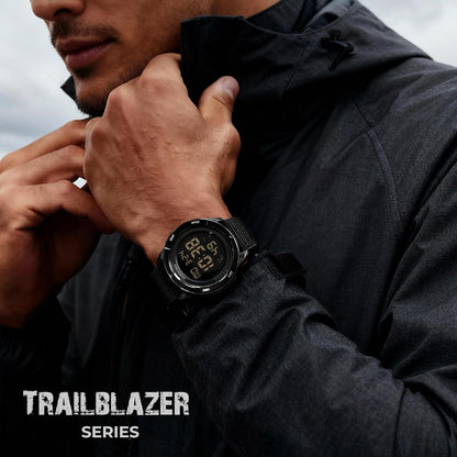 HOTPINDOWS Men's Digital Watch, 50M Waterproof Military Tactical Sport | 10M drop-resistant case, 3X bright LED backlight, and an infinitely adjustable breathable nylon band for a custom fit