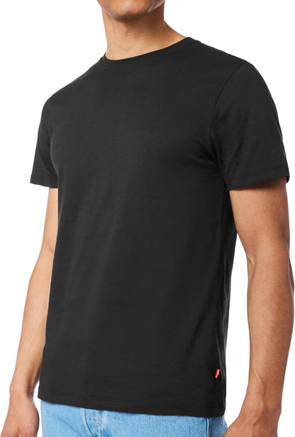 HOTLevi's Men's 4-Pack Basic Crew Neck T-Shirt, Soft Cotton, Tag-Free, Breathable Comfort