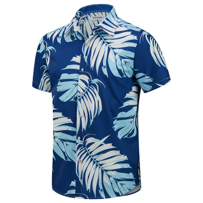 HOTJ&DHUASHA Men's Hawaiian Shirts Casual Button Down Short Sleeve Beach Tropical Aloha Shirt