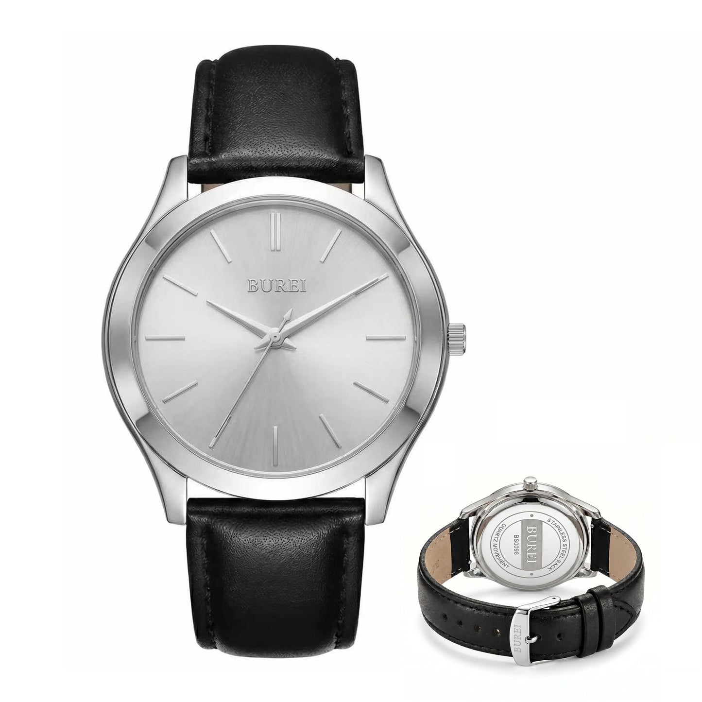 HOTBUREI Men's Wrist Watch, Analog Stainless Steel Dress Waterproof Quartz Watch for Men with Japanese Movement,Refined Gifts for Men, Boyfriend, Husband, Dad