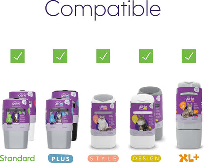HOTLitter Genie Refill Bags | Jumbo 2-Pack, 56 Total ft | Up to 8 Months of Supply in 2 cartridges | Ultimate Odor Control Cat Litter Bags