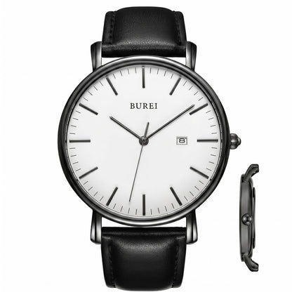 HOTBUREI Men Wrist Watches Fashion Minimalist Thin Analog Quartz Waterproof Watches for Men, Refined Gifts for Men, Boyfriend, Husband, Dad
