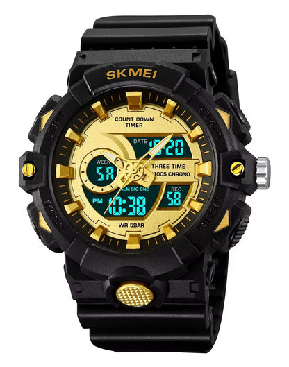 HOTFANMIS Mens Military Multifunction Digital LED Watch Electronic Waterproof Alarm Quartz Sports Watch