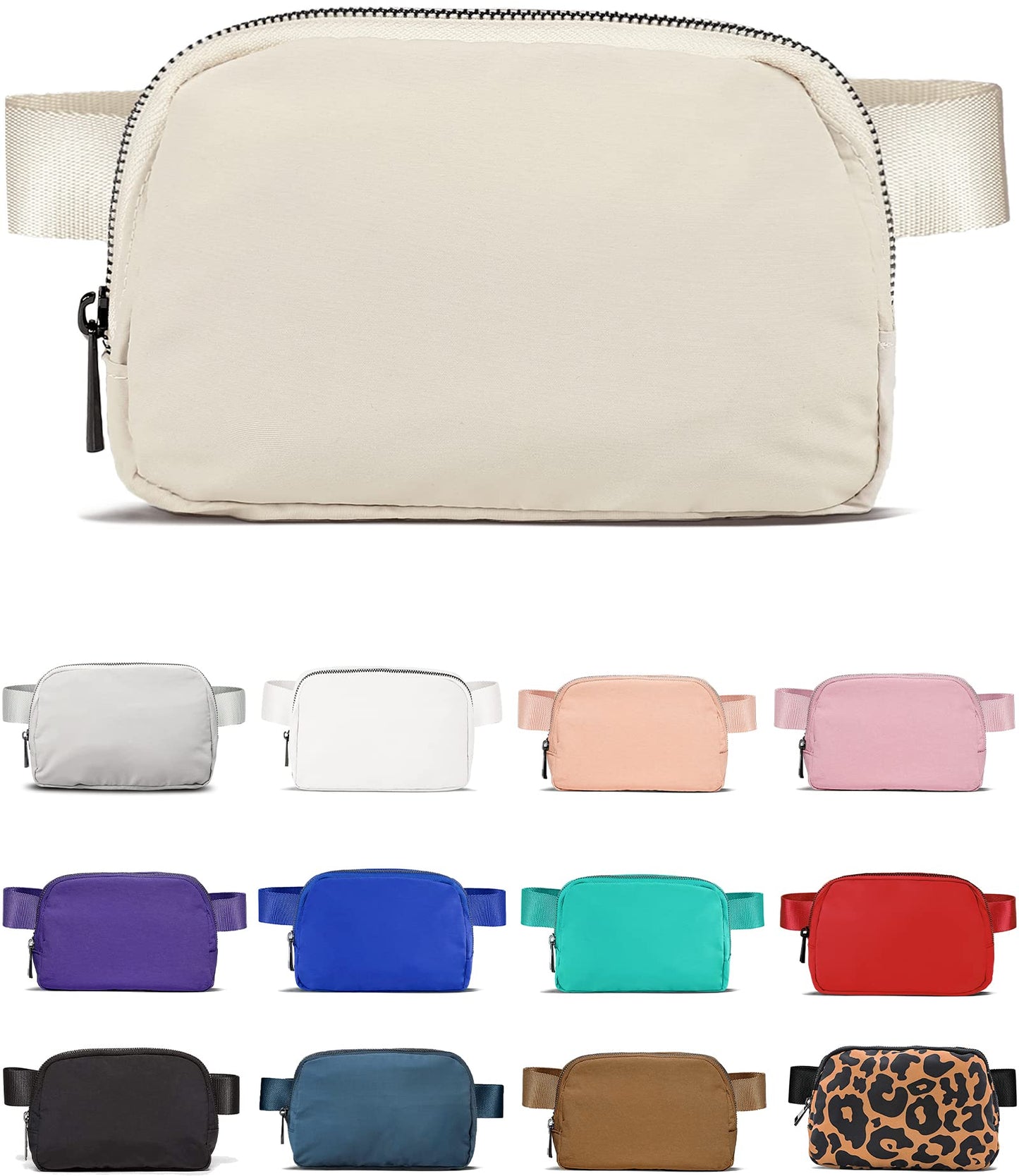 HOTYOSHUYUKI Fanny Pack Crossbody Bag Trendy Waterproof Small Sling Cross Body Purse for Women Men Fashion Waist Packs Mini Belt Pouch Chest Bum Hip Bag Lulu Dupes for Travel Vacation Running Black