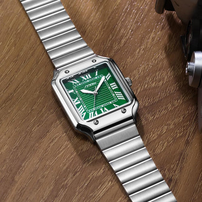 HOTSINOBI Classic Square Watches for Men with Roman Numerals | Casual Watch