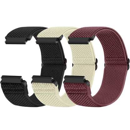 HOTCompatible with 16mm 18mm 19mm 20mm 22mm 24mm Watch Bands Quick Release Replacement Wristband,Adjustable Stretchy Nylon Solo Loop Straps Fabric Braided Sport Elastic Bands for Men Women