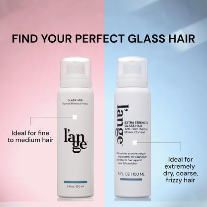 HOTL'ANGE HAIR Glass Hair Heat Protectant Spray | Anti-Frizz Blow Dry Mist | Long Lasting Hold & Shine | Humidity Protection | Thermal Heat Protection Spray | Lightweight Blow Out Primer, 5 fl oz Bottle