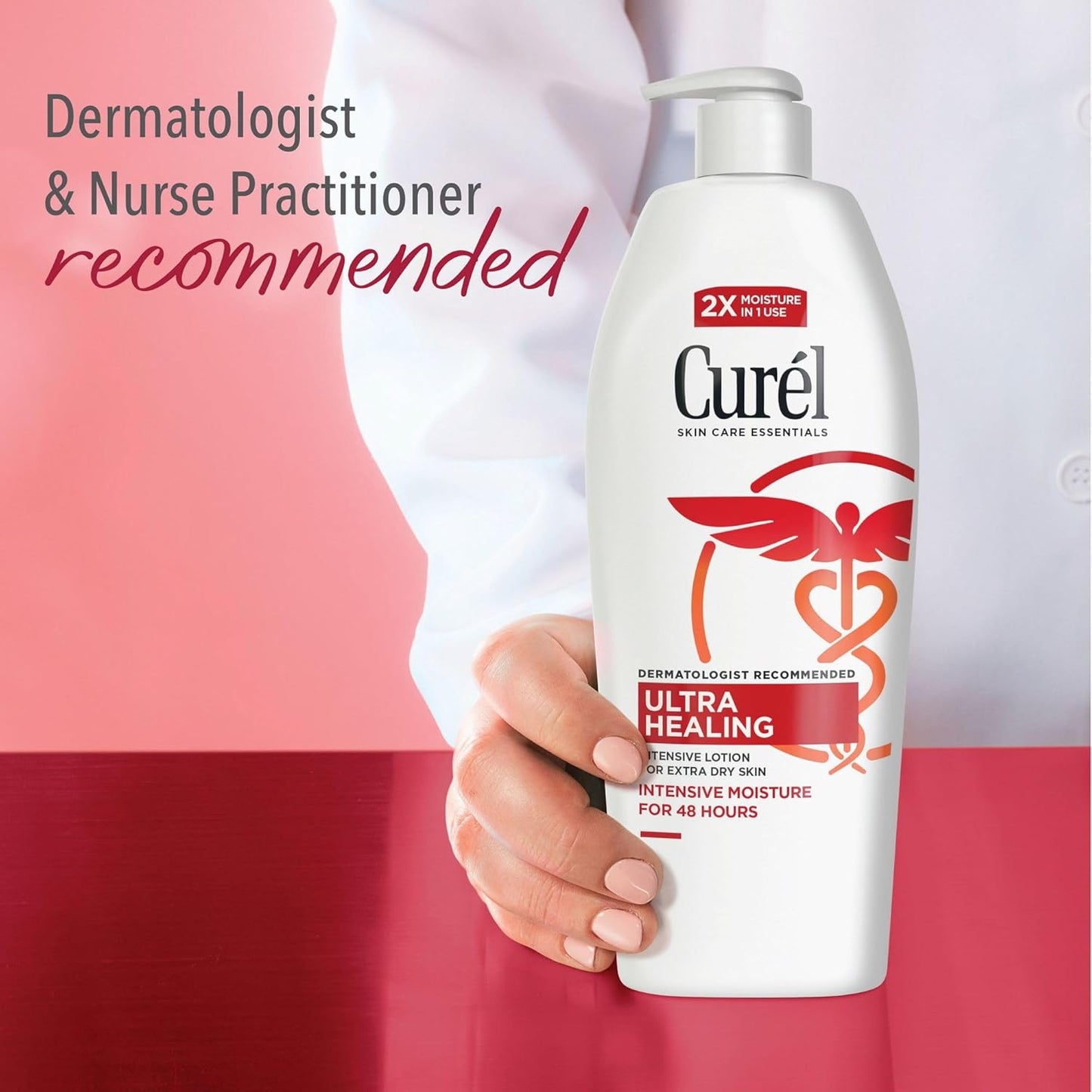 HOTCurel Ultra Healing Intensive Fragrance-Free Lotion For Extra-Dry Skin, Dermatologist Recommended, Ideal for Sensitive Skin, Cruelty Free, Paraben Free, 20 Oz | Repairs Moisture Barrier, Ceremides, Dry & Sensitive Skin, Eczema-Prone, Dermatologist Reco