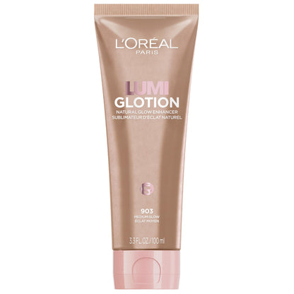HOTL'Oreal Paris Makeup True Match Lumi Glotion, Natural Glow Enhancer, Illuminator Highlighter, Bronzing Drops For a Sun-Kissed Glow, 903 Medium