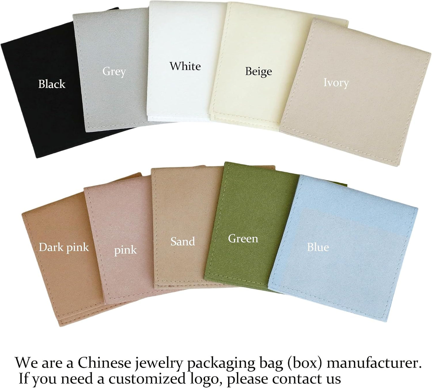 HOT40pcs Black Microfiber Jewelry Pouch 8 x 8cm Jewelry Packaging Bag Envelope Style Luxury Small Favor Bags Jewelry Gift Bags for Earrings Necklaces Bracelet Ring