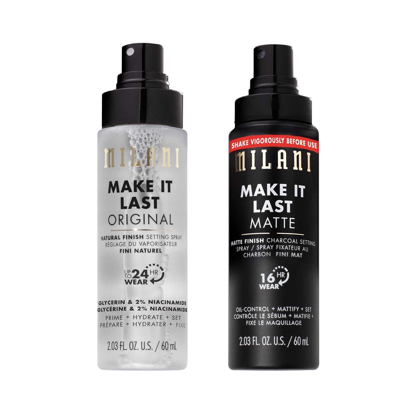 HOTMilani Setting Spray + Primer, Make It Last Original - Natural Finish with Niacinamide for Hydration, Setting Spray for Makeup and Face Primer, 3-in-1 Prime + Hydrate + Set, 2.03 Fl. Oz
