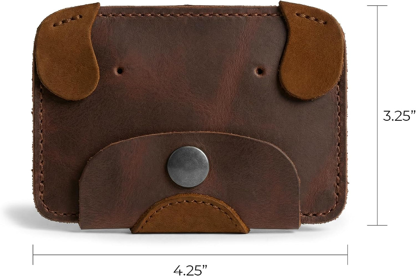 HOTHide & Drink, Leather Dog Wallet/Coin Pouch/Purse/Accessories/Card Holder/Cute Wallet, Handmade :: Bourbon Brown
