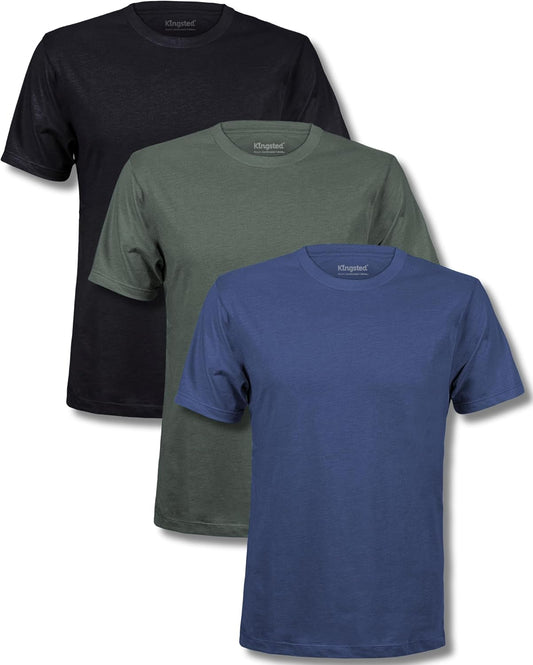 HOTKingsted T-Shirts for Men Pack - Royally Comfortable - Super Soft Premium Fabric - Well-Crafted Classic Tee