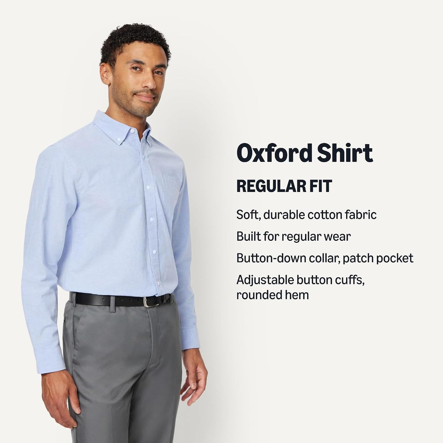 HOTAmazon Essentials Men's Long-Sleeve Pocket Oxford Shirt