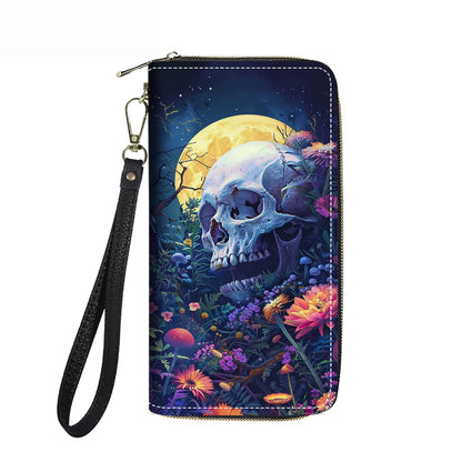 HOTWomen's Large Capacity Wallet PU Leather Double Zipper Clutch Purse Multifunctional Wallet with Removable Wristlet Strap for Smart Phone/Coin/Card/Cash, Floral Quotes Bible Verse Philippians 4-13