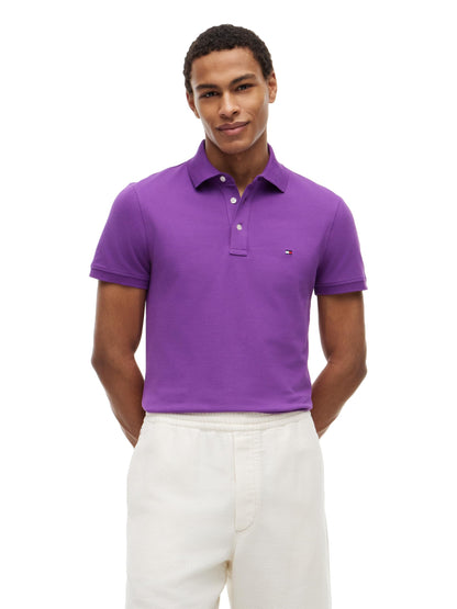 HOTTommy Hilfiger Men's Short Sleeve Polo Shirts in Slim Fit with Stretch and Organic Pique Cotton