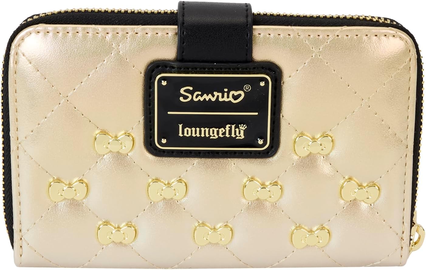 HOTLoungefly Sanrio 50th Anniversary Gold Zip Around Wallet