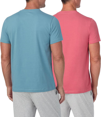 HOTTommy Bahama - Men's Essential 2 Pack T Shirts, Short Sleeve Crew Neck Stretch Jersey Top for Sleep or Lounge
